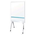 Plus Mobile Partition Board LG, 38 3/10" x 70 4/5", White, Aluminum Frame 428-283